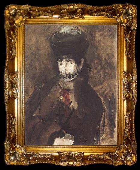 framed  Edouard Manet Jeune femme voilee (mk40), ta009-2